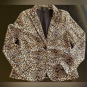 Forever 21 Leopard Blazer - truly great quality! Size Large